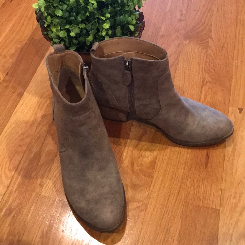 Franco Sarto Taupe Suede Boots - 7